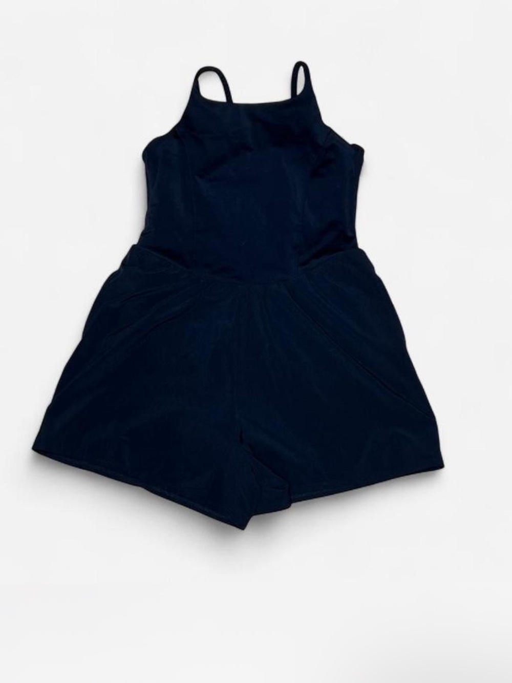 Girl all in motion Black Tank Romper with Shorts 10/12